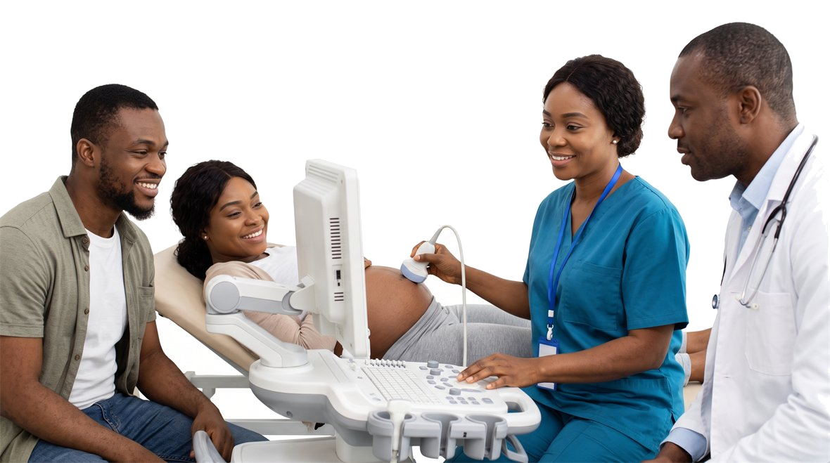 Diagnostic ultrasound scan at ApexMedics Hospital